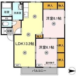 ラシェット　エムザ　B棟の物件間取画像